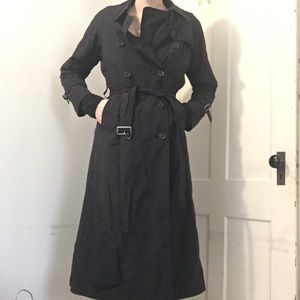 Vintage Rain Shedder Black Trench Coat